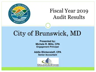 City of Brunswick, MD Fiscal Year 2019 Audit Results and Findings