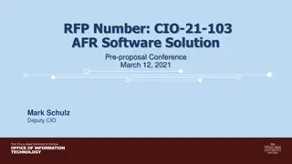 Financial Software Solutions RFP CIO-21-103 AFR Summary