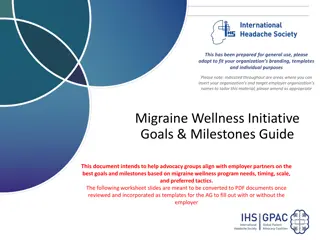 Migraine Wellness Initiative Goals & Milestones Planning Guide