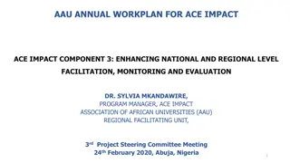 Enhancing National and Regional Facilitation for ACE Impact - AAU Annual Workplan