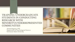 Mentoring Undergraduate Students in Research with Minority Communities