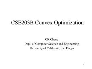CSE203B Convex Optimization - UC San Diego Course Details