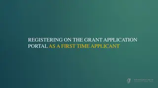 Guide to Registering on Grant Application Portal for First-Time Applicants