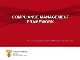 Compliance Management Framework for PFMA Compliant Institutions