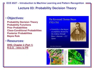 Probability Decision Theory in Pattern Recognition: Bayesian Approach