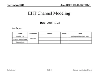IEEE 802.11 EHT Channel Modeling Overview