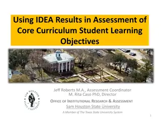 Assessment of Core Curriculum Learning Objectives at Sam Houston State University