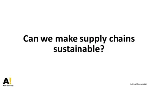 Making Sustainable Supply Chains: Key Challenges and Solutions