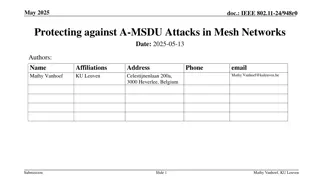 Protecting Against A-MSDU Attacks in Mesh Networks