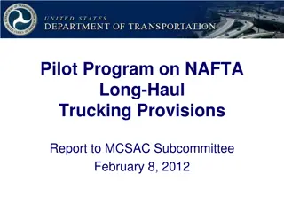 NAFTA Long-Haul Trucking Program Report