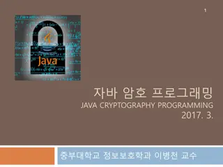 Java Cryptography Programming Overview 2017