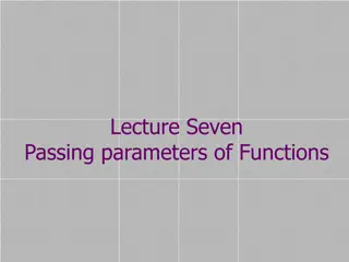 Parameter Passing in Functions Explained