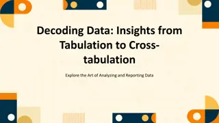 Unveiling Data Insights: Tabulation to Cross-tabulation Mastery