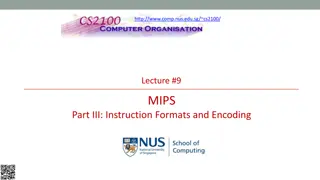 Understanding MIPS Instruction Formats and Encoding