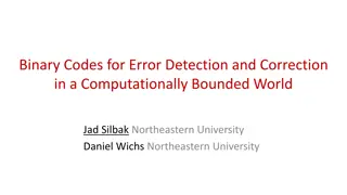 Error Detection and Correction in Computationally Bounded World