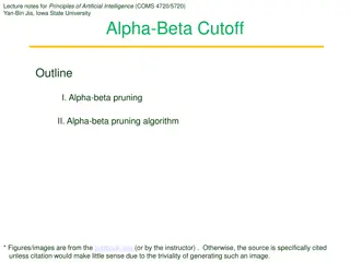 Principles of Artificial Intelligence Lecture Notes on Alpha-Beta Cutoff for Game Trees