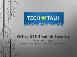 Office 365 Email & Security Training Event Overview