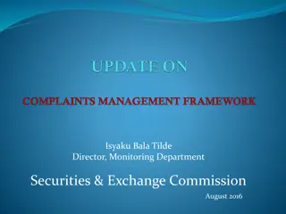 Effective Implementation of Complaints Management Framework in Securities Industry