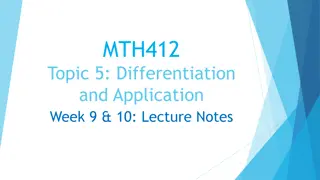 Advanced Applications of Differentiation in Mathematics