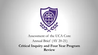 UCA Core Program Assessment and Review Findings