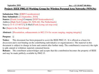 Enhancements for Secure RF Ranging in IEEE P802.15 Working Group