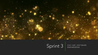 Sprint 3 CSCI 420 Software Engineering Development Goals