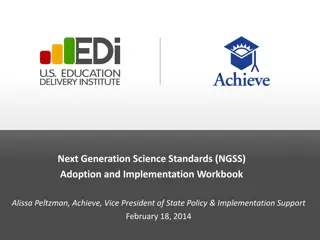 NGSS Adoption and Implementation Workbook Insights