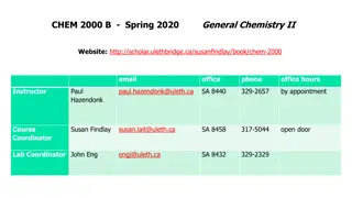 General Chemistry II - Course Overview and Grading Details