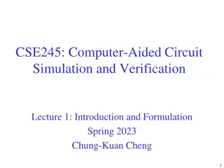 Computer-Aided Circuit Simulation and Verification Overview