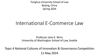 National Cultures of Innovation & Governance in International E-Commerce Law