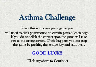 Interactive Asthma Challenge Game - Test Your Knowledge!