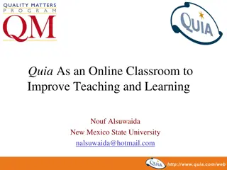 Enhance Teaching and Learning with Quia Online Classroom Tools