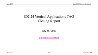 IEEE 802.24 July 2020 Electronic Meeting Summary