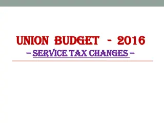 Service Tax Changes in Union Budget 2016 Highlights