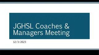 JGHSL Coaches and Managers Meeting Summary
