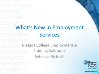 New Employment Services at Niagara College Employment & Training Solutions