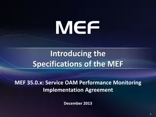 MEF Approved Specifications and Implementation Agreements