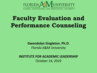 Faculty Evaluation and Performance Counseling Insights