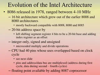 Evolution of Intel Architecture: 8086, 80286, 80386 Overview