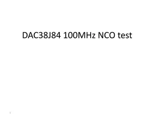 DAC38J84 100MHz NCO Test Setup Guide