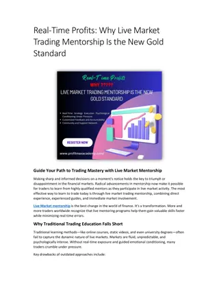 Real-Time Profits Why Live Market Trading Mentorship Is the New Gold Standard