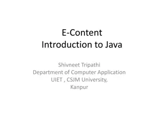 Introduction to Java: Features, Object-Oriented Programming, and Security