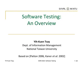 Software Testing Overview and Infamous Error Cases