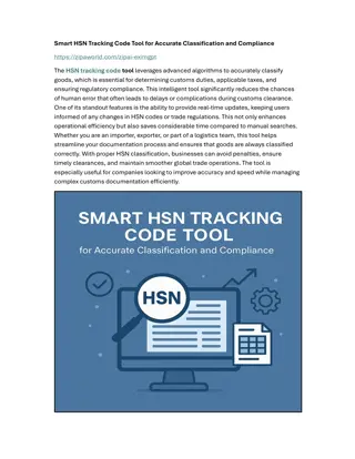 Smart HSN Tracking Code Tool for Accurate Classification and Compliance