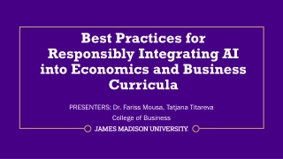 Best Practices for Integrating AI into Economics and Business Curricula