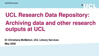 UCL Research Data Management: Best Practices and Guidelines