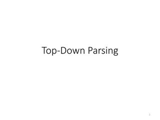 Understanding Top-Down Parsing and Parsing Algorithms