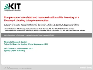 Comparison of Calculated vs. Measured Radionuclide Inventory in Zircaloy-4 Cladding