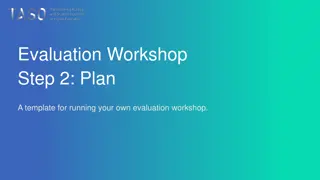 Effective Planning for Evaluation Workshops