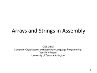 Understanding Arrays and Strings in Assembly Language Programming